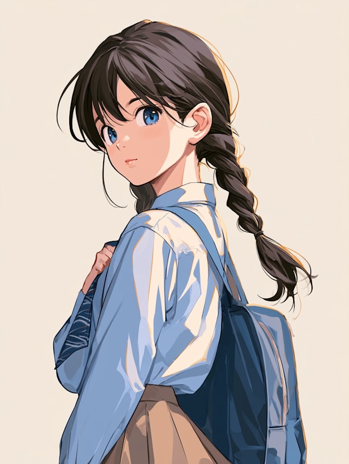 draw anime style character illustration
