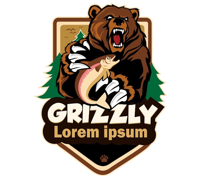 design modern creative bear logo