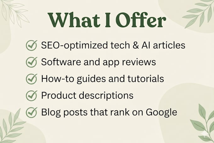 write SEO friendly tech and ai blog content