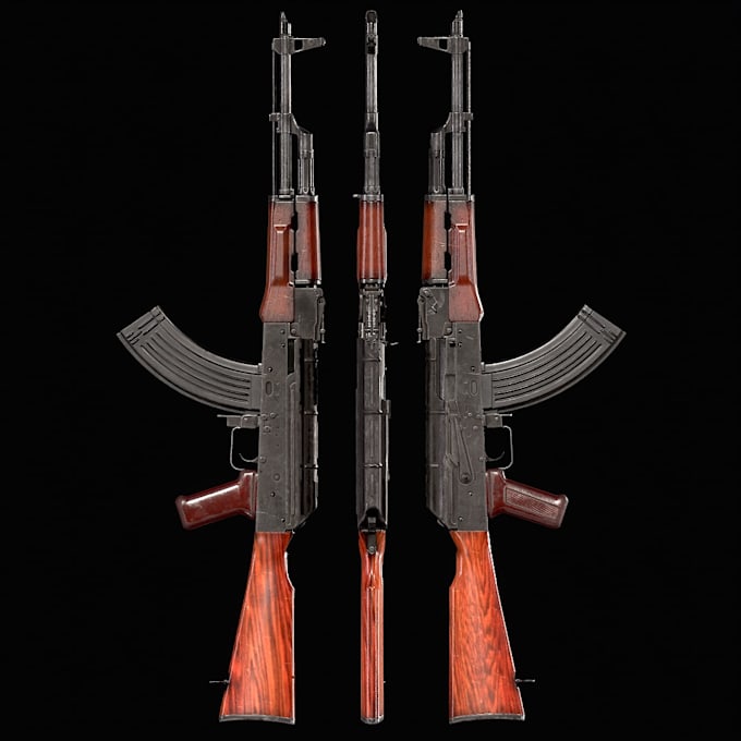 model a game ready 3d weapon