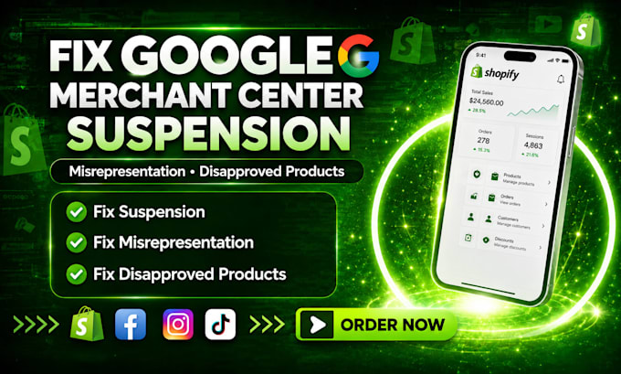 fix google merchant suspension and misrepresentation