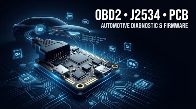 design automotive obd2 j2534 pcb diagnostic systems and embedded firmware
