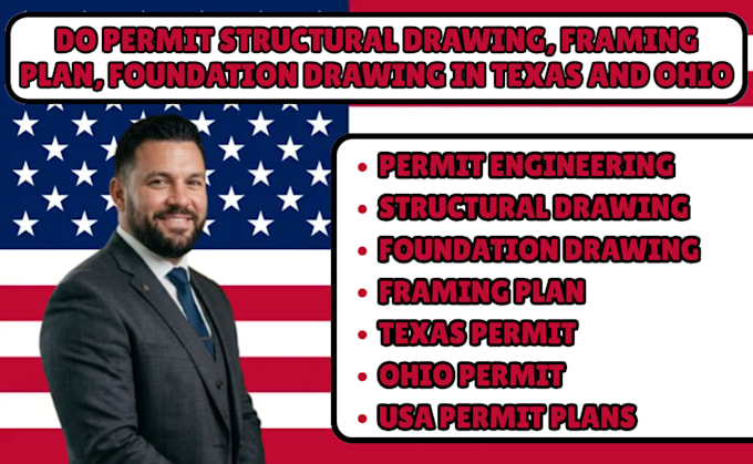 do permit structural drawing, framing plan, foundation drawing in texas and ohio