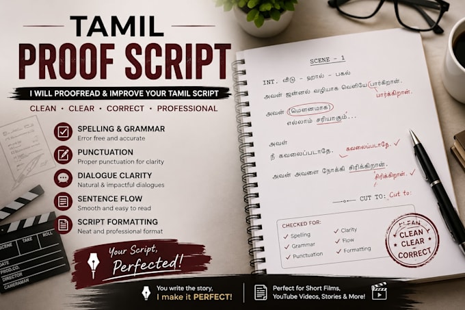 proofread and improve your tamil script