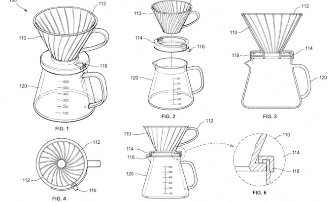do patent drawing, patent illustration and technical drawing