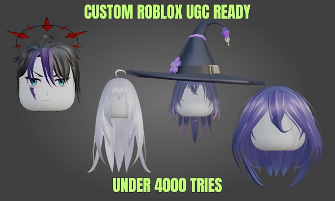 create ready to upload roblox ugc hair, hats and accessories