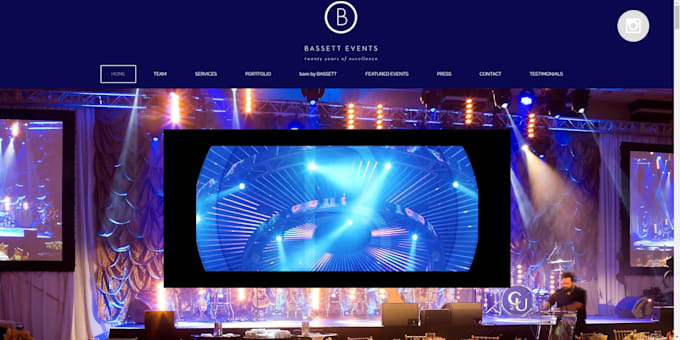 design event website, event planning and wedding planner website