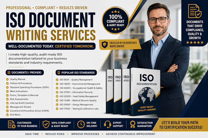 provide iso 9001, 14001, and 45001 certification, audit, and documentation