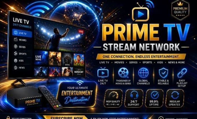 provide reliable restream solution with vod 4k channel, live TV and m3u playlist