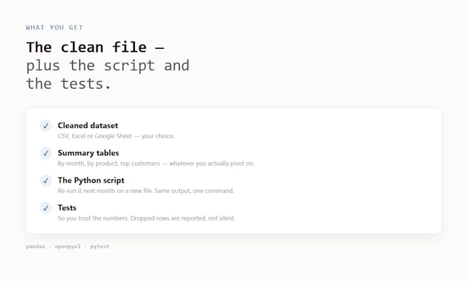 clean and organize your messy CSV or excel data in python