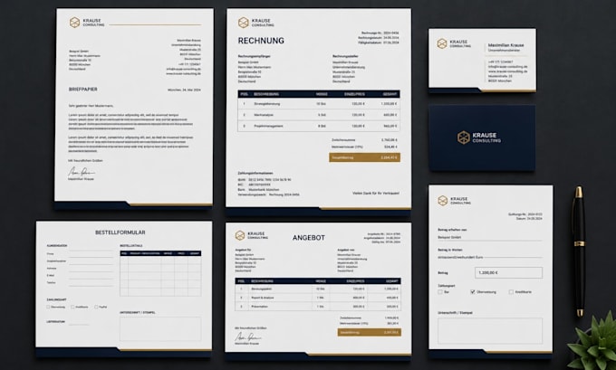 design german editable invoice letterhead quotation order form template receipt