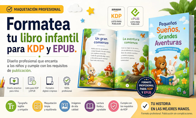 formatea tu libro infantil para KDP y epub