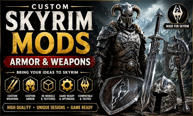 create custom skyrim mods, armor and weapons
