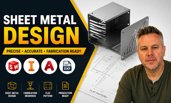 sheet metal drawing, fabrication cad, solidworks sheet metal design