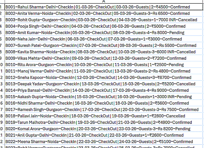 clean, format, merge, split excel data
