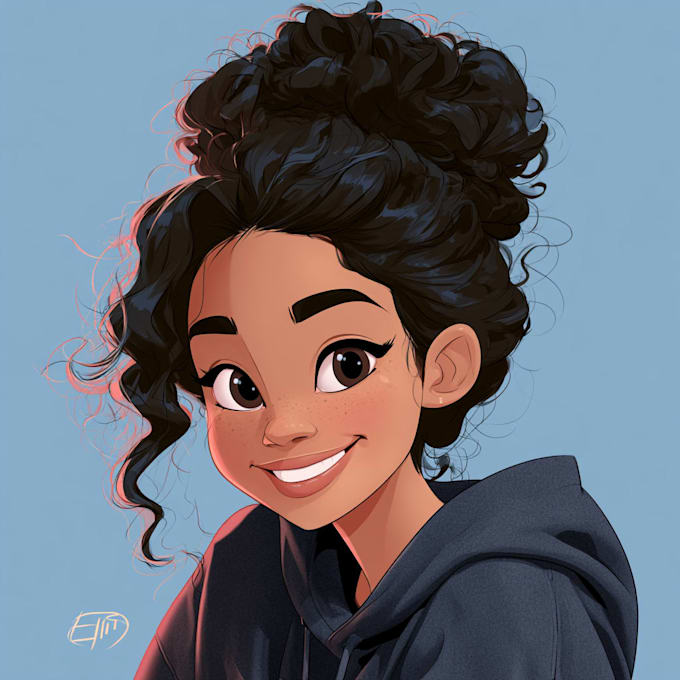portrait into a disney style cartoon