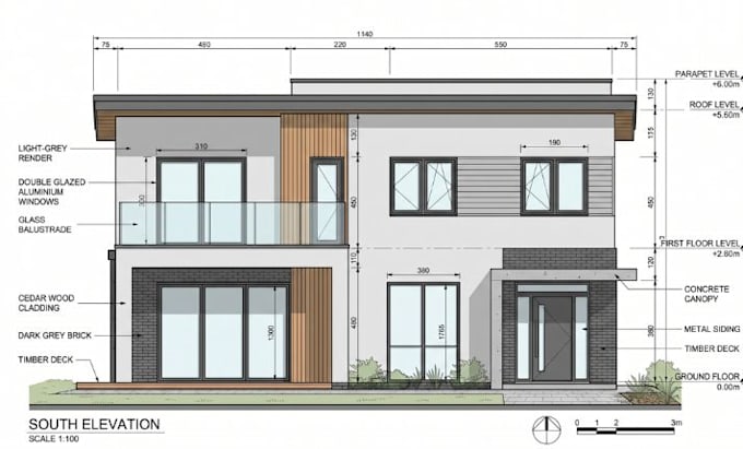 draw building plan elevation floor plan construction drawings blueprint autocad