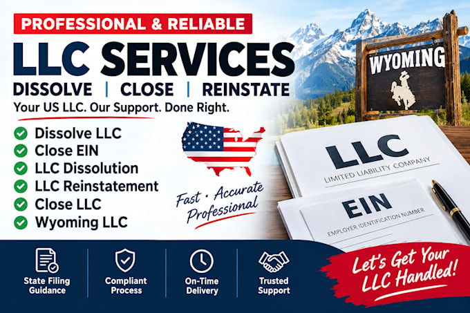 dissolve llc close ein llc dissolution llc reinstatement close llc wyoming llc