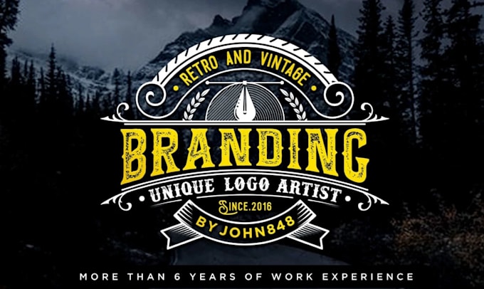 create vintage retro classic custom logo