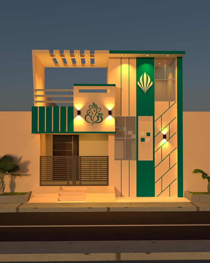 do 2d house plan and 3d elevation for ur house