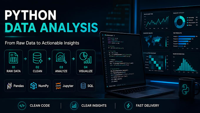 do python data analysis, data cleaning and visualization