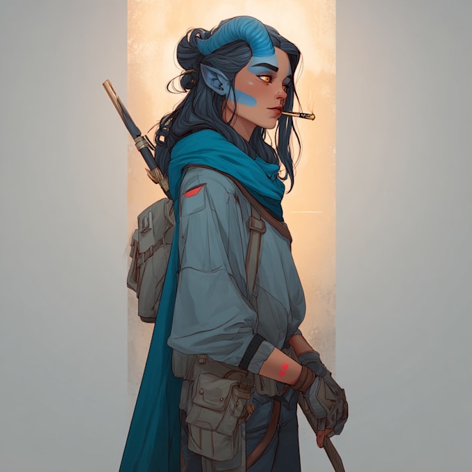 sci fi character illustration or sci fi character art