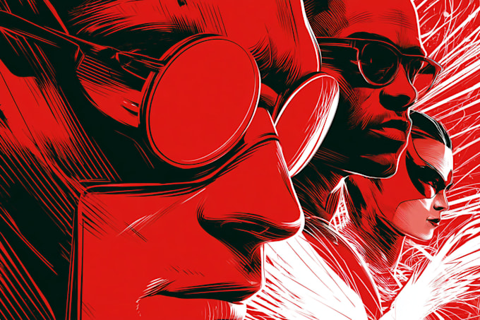 illustrate epic superhero action scenes and comic pages