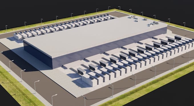 design data center building, factory masterplan, industrial warehouse exterior