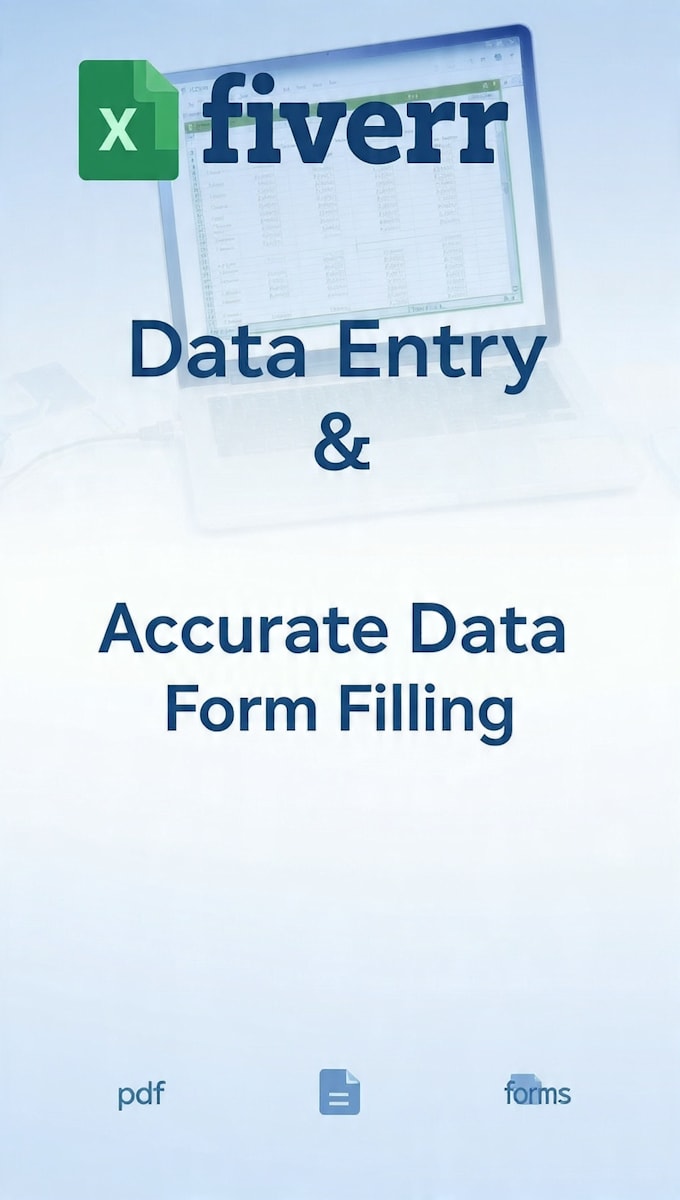 accurate data entry ,form filling in excel