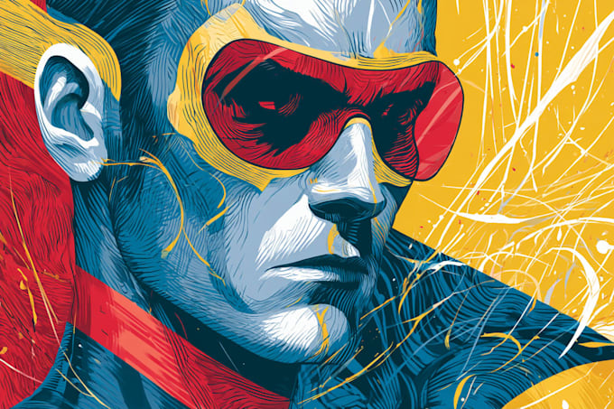 illustrate epic superhero action scenes and comic pages