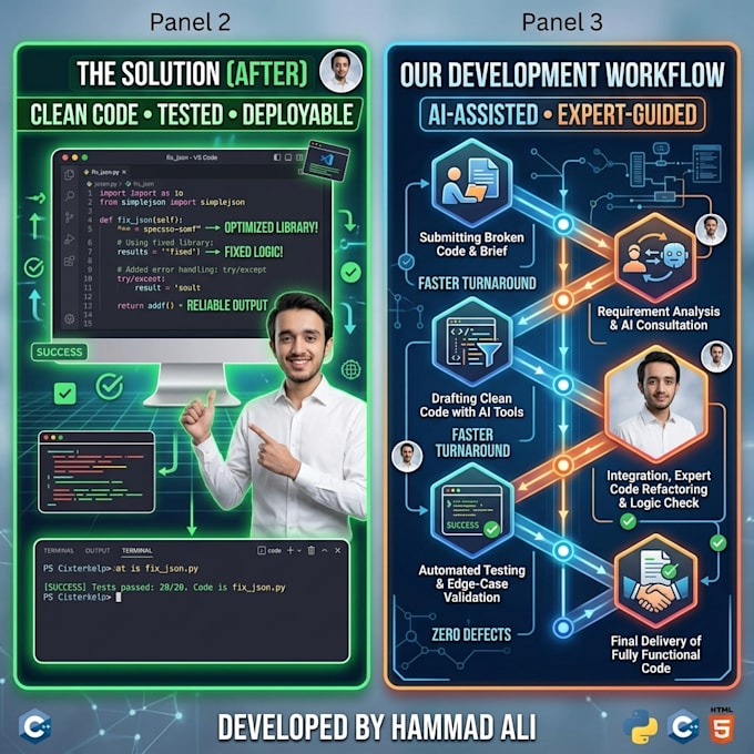 fix, debug, and finish your chatgpt or ai generated code