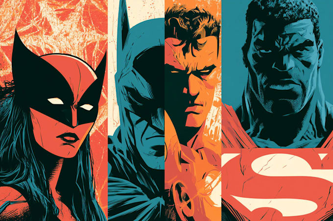 draw powerful superhero characters and action comic scenes
