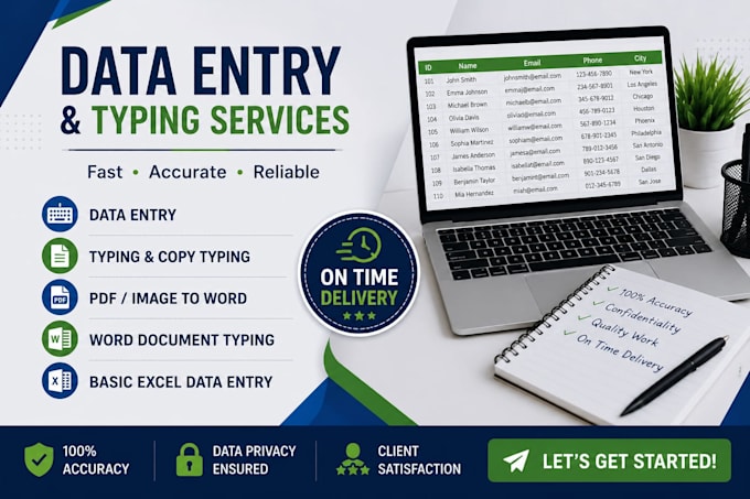 do accurate data entry and typing work