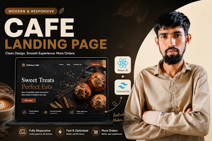 build a modern coffee shop website with reactjs