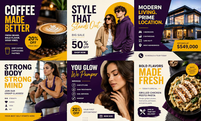 design eye catching social media posts and templates