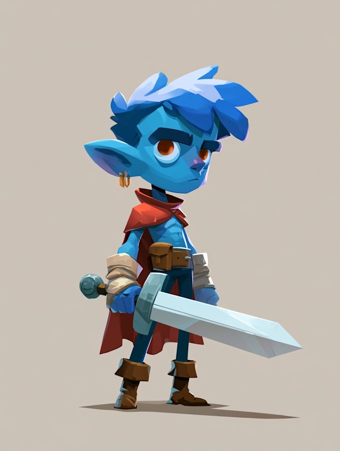 draw 2d game character illustration