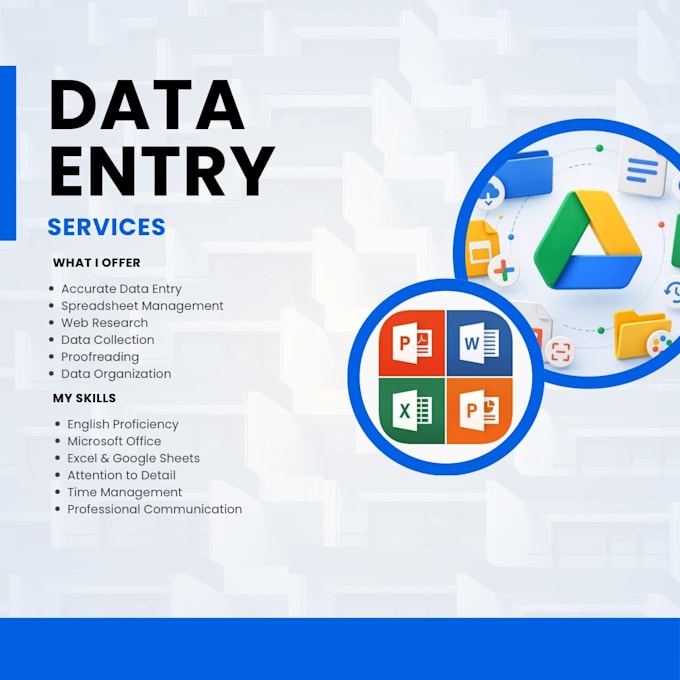 handle data entry, web research and administrative support