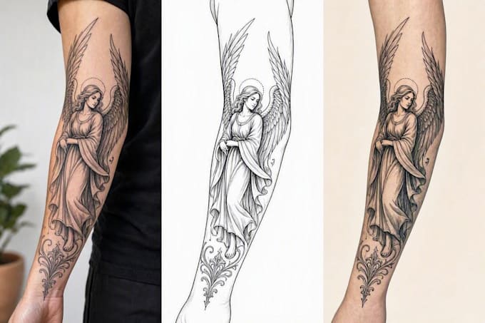 do a tattoo design of tattoo sleeve