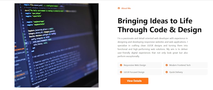a modern responsive react js website