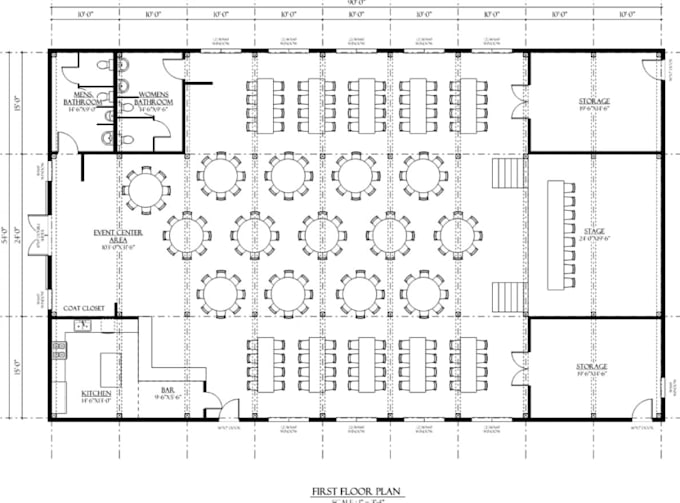 redraw 2d event floor plan, banquet setups, wedding hall layout, seating charts