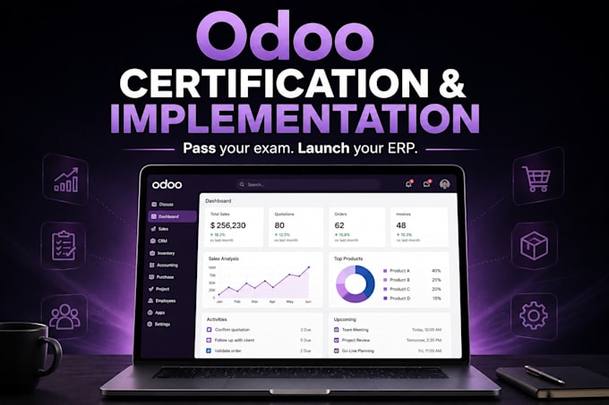 coach you for odoo certification and handle your odoo implementation
