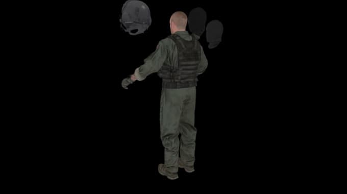 create y2k solider character, animation game, ps1,ps2,ps4,psx style,nintendo 3d