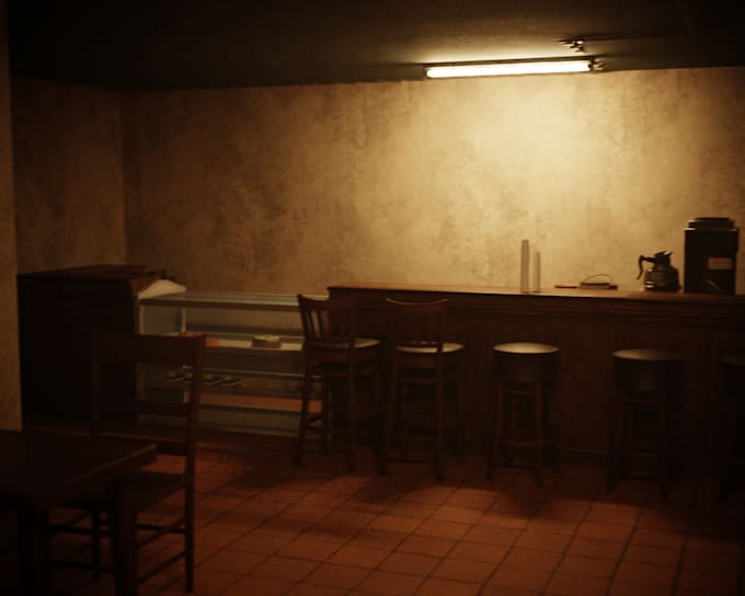 create 3d environment art, modular buildings realistic to low poly