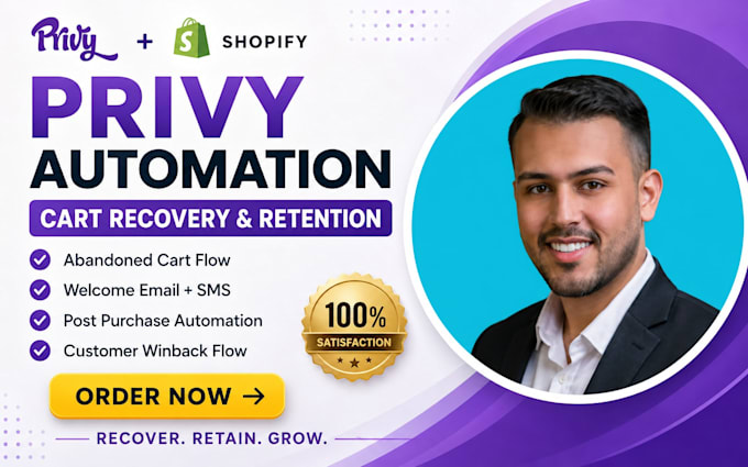 setup privy abandoned cart email sms welcome flow winback automation