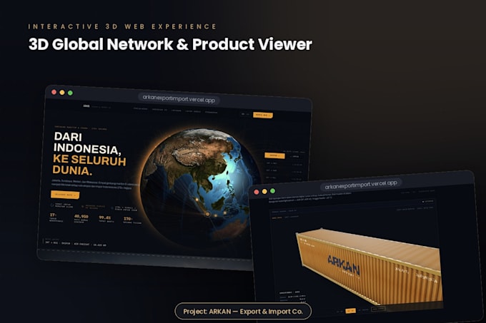 build a custom 3d interactive website and full stack web app