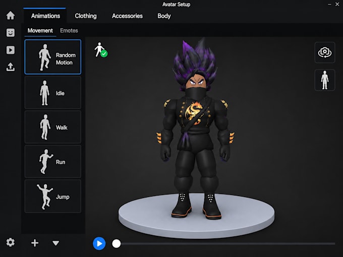 create a professional roblox ugc bundle and 3d character