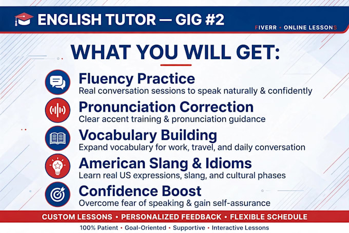 be your american english conversation partner and tutor