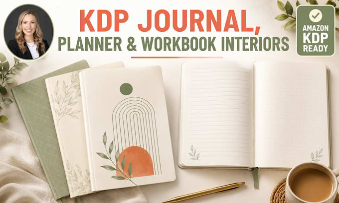 design kdp low content journal planner or workbook interior