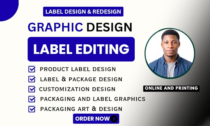 design or redesign your product label and packaging