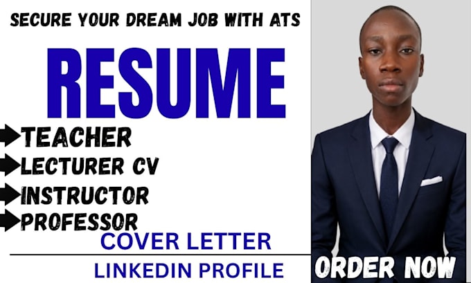 write a professional ats friendly teacher resume and CV